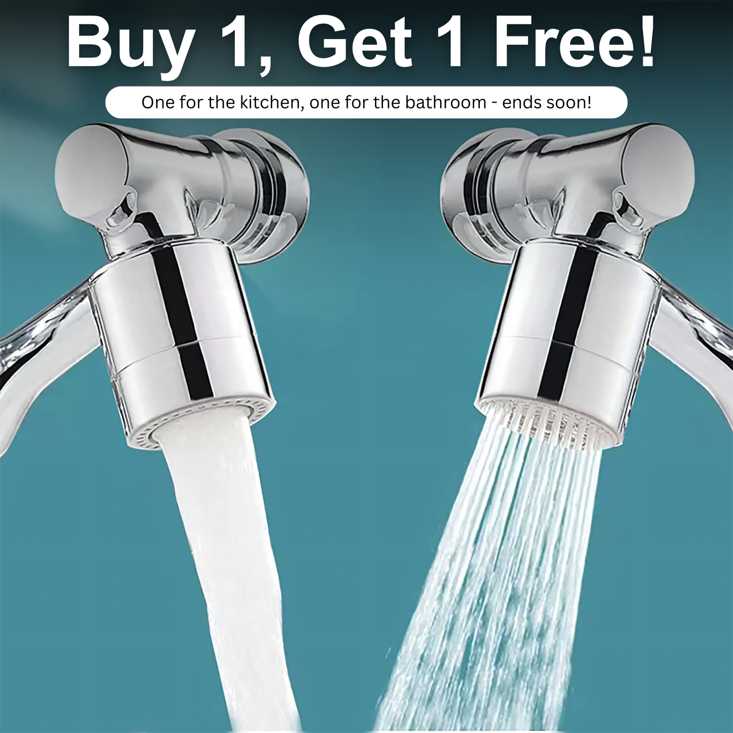 SimpleSolv - 1080°Swivel Faucet Extender (2-Pack)